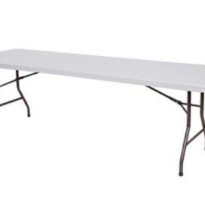 Mesa rectangular 186 cm (8 personas) – alquiler Villa Blanca