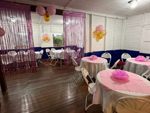 Salón decorado para cumpleaños